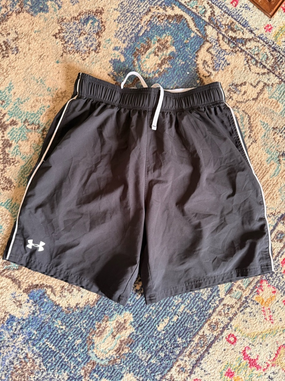 Under Armour Black and White Athletic Shorts
